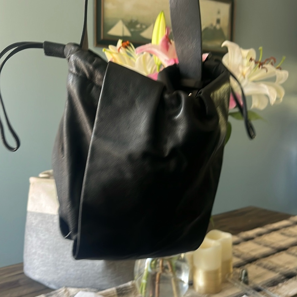 COS Lamb Leather Bucket Tote Bag - Picture 16 of 17